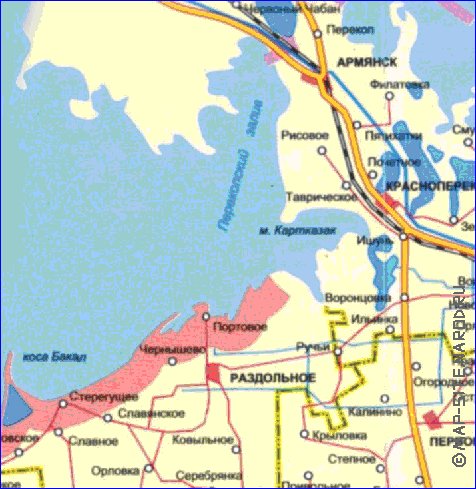 Administrativa mapa de Crimeia