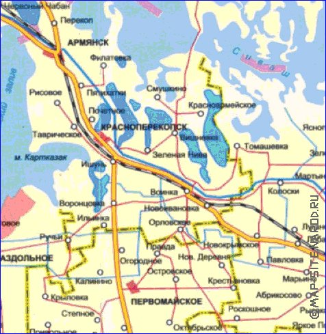 Administrativa mapa de Crimeia