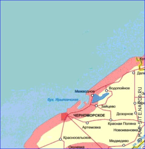 Administrativa mapa de Crimeia