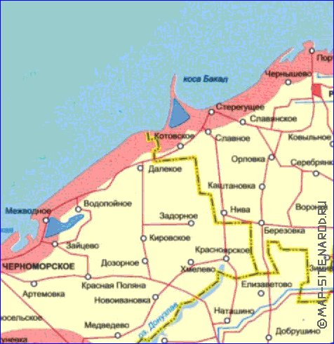 Administrativa mapa de Crimeia