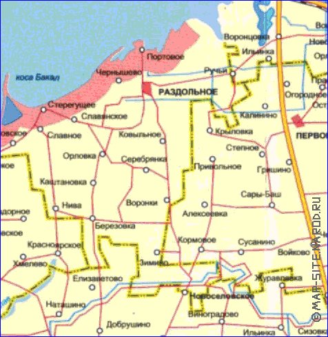 Administrativa mapa de Crimeia