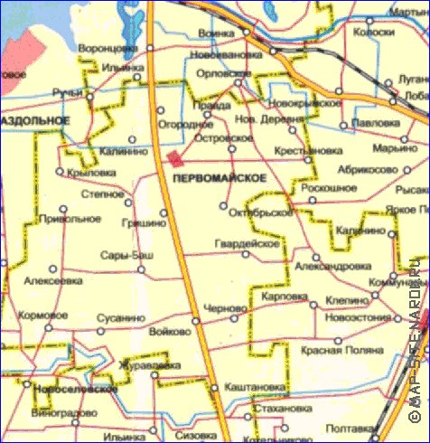 Administrativa mapa de Crimeia