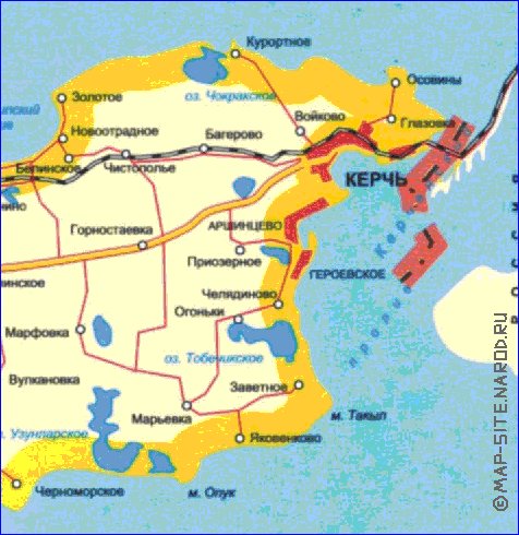 Administrativa mapa de Crimeia