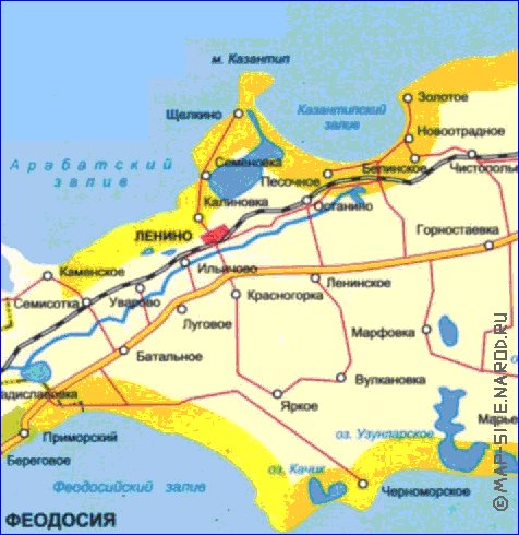 Administrativa mapa de Crimeia