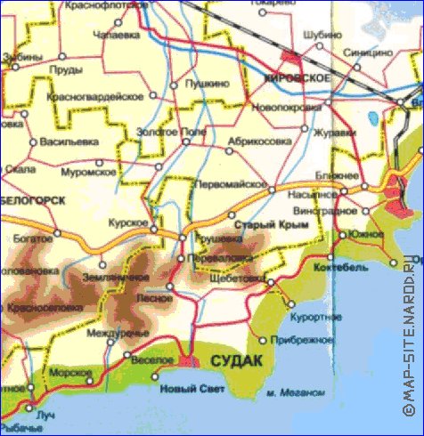 Administrativa mapa de Crimeia