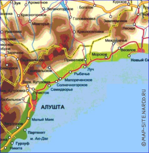 Administrativa mapa de Crimeia