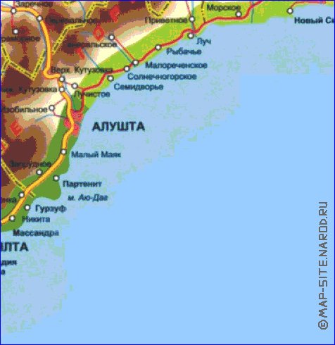 Administrativa mapa de Crimeia