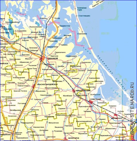 Administrativa mapa de Crimeia