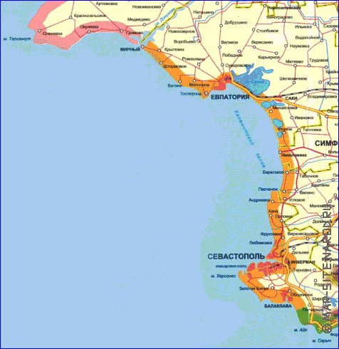 Administrativa mapa de Crimeia