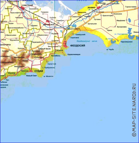 Administrativa mapa de Crimeia