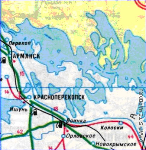 mapa de de estradas Crimeia