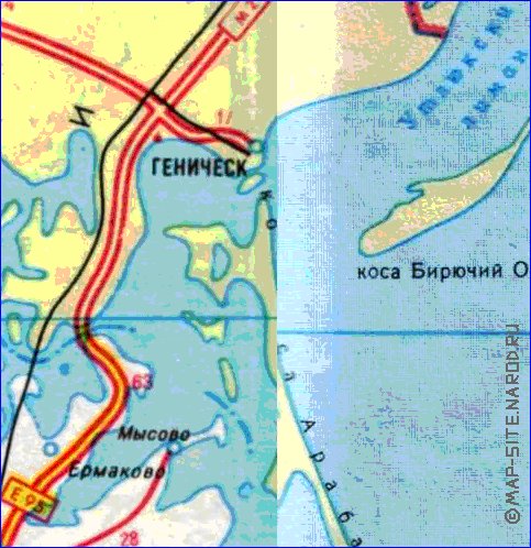 mapa de de estradas Crimeia