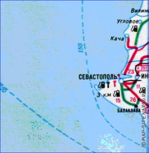 carte de des routes Crimee