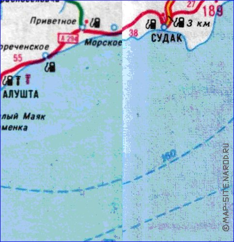 mapa de de estradas Crimeia