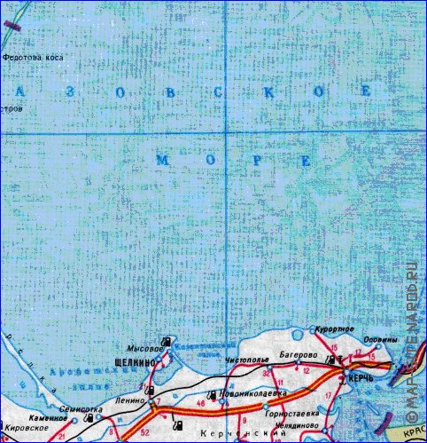 mapa de de estradas Crimeia