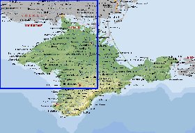 Fisica mapa de Crimeia em ingles