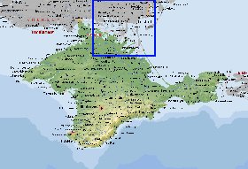 Fisica mapa de Crimeia em ingles