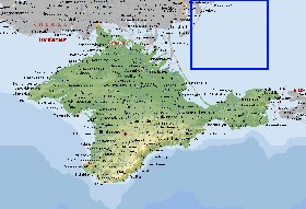 Fisica mapa de Crimeia em ingles