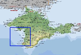 Fisica mapa de Crimeia em ingles