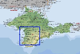 Fisica mapa de Crimeia em ingles