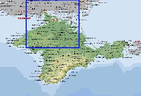 Fisica mapa de Crimeia em ingles