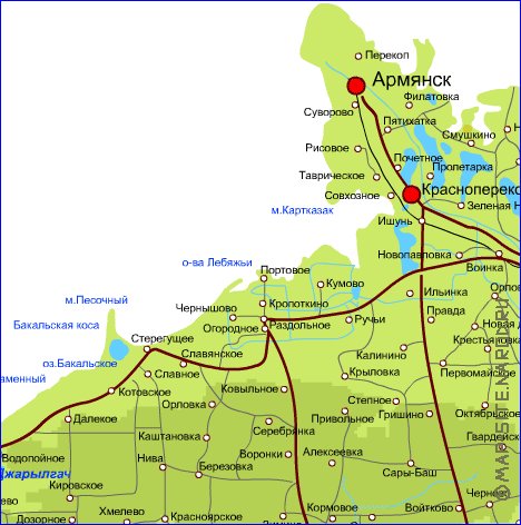 Fisica mapa de Crimeia