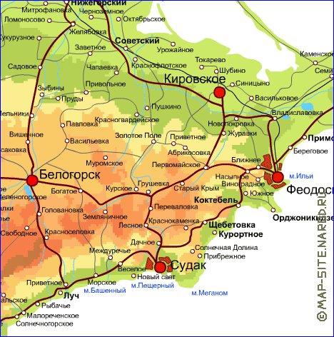 Fisica mapa de Crimeia