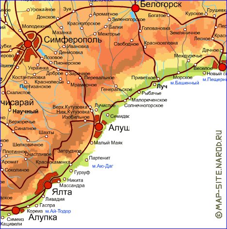 Fisica mapa de Crimeia