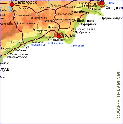 Fisica mapa de Crimeia