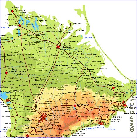 Fisica mapa de Crimeia