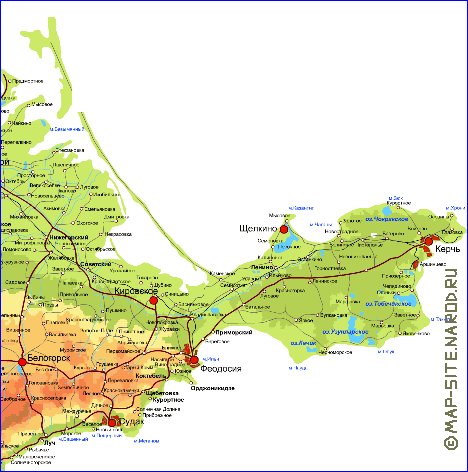 Fisica mapa de Crimeia