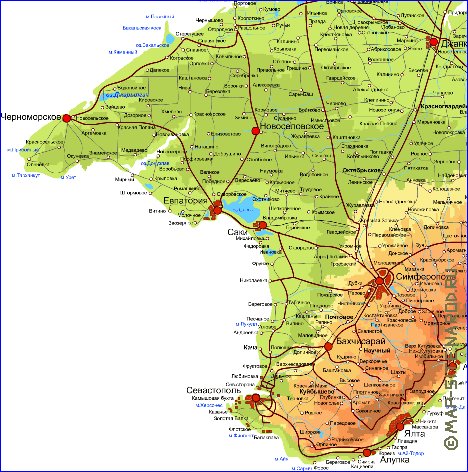 Fisica mapa de Crimeia