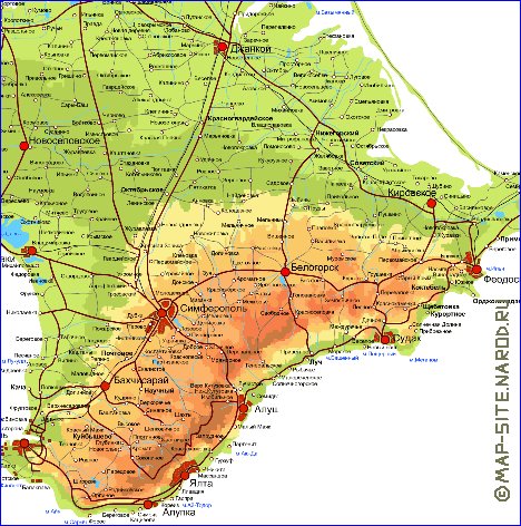 Fisica mapa de Crimeia