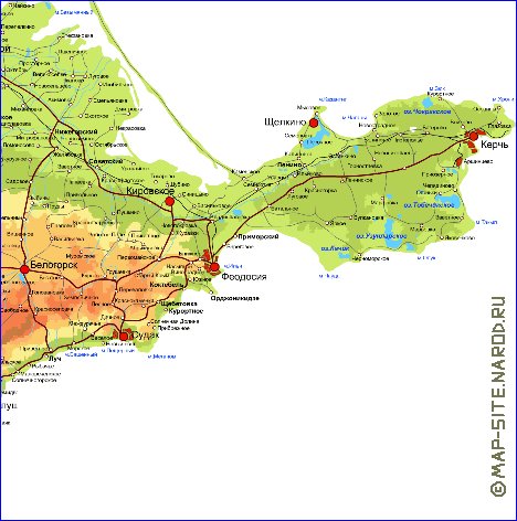 Fisica mapa de Crimeia