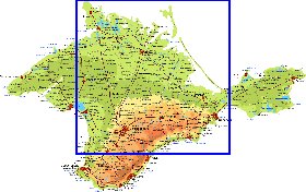 Fisica mapa de Crimeia