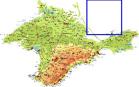 Fisica mapa de Crimeia