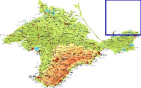 Fisica mapa de Crimeia