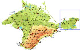 Fisica mapa de Crimeia