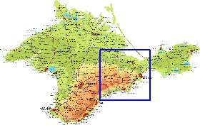 Fisica mapa de Crimeia