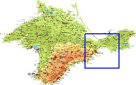 Fisica mapa de Crimeia