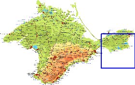 Fisica mapa de Crimeia