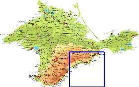 Fisica mapa de Crimeia