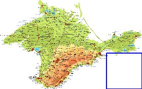 Fisica mapa de Crimeia