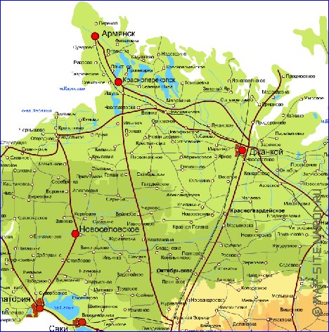 Fisica mapa de Crimeia