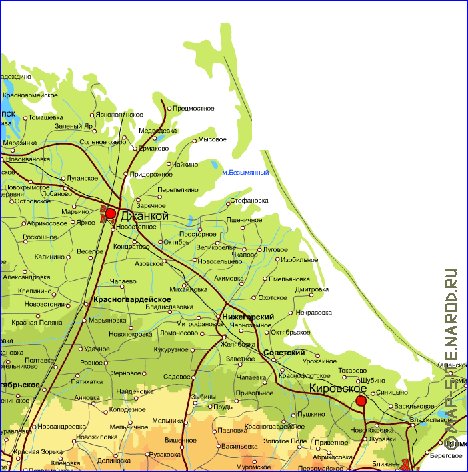 Fisica mapa de Crimeia