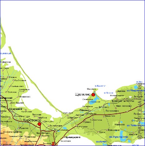 Fisica mapa de Crimeia