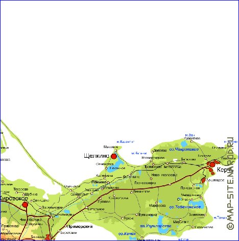 Fisica mapa de Crimeia