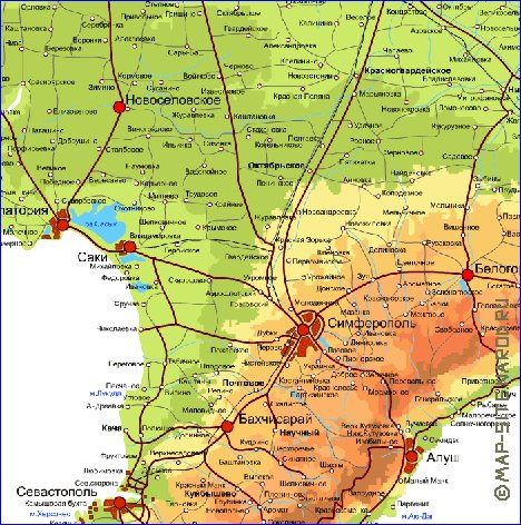 Fisica mapa de Crimeia