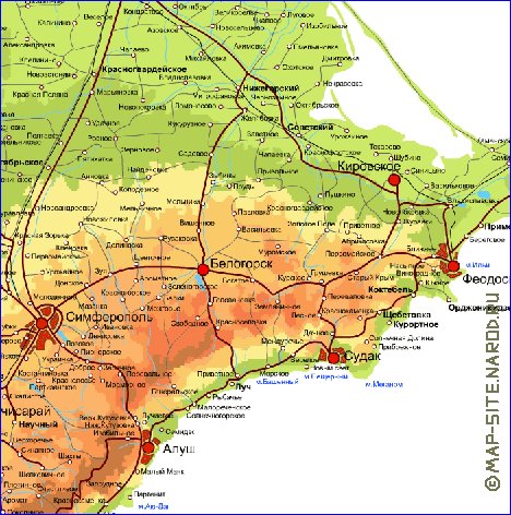 Fisica mapa de Crimeia