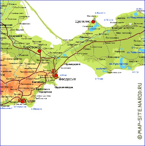 Fisica mapa de Crimeia